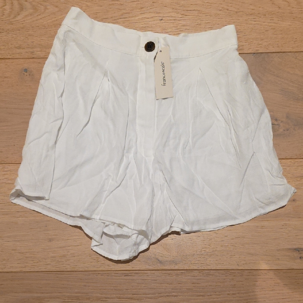 Francesca's Collections High Waist White Skirt